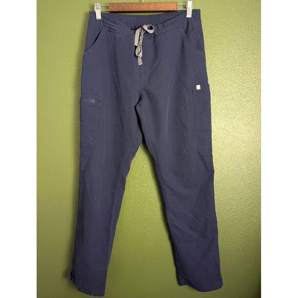 Figs Pants - FIGS Technical Collection Women Scrub Pants medium Blue Front Stretch Livingston